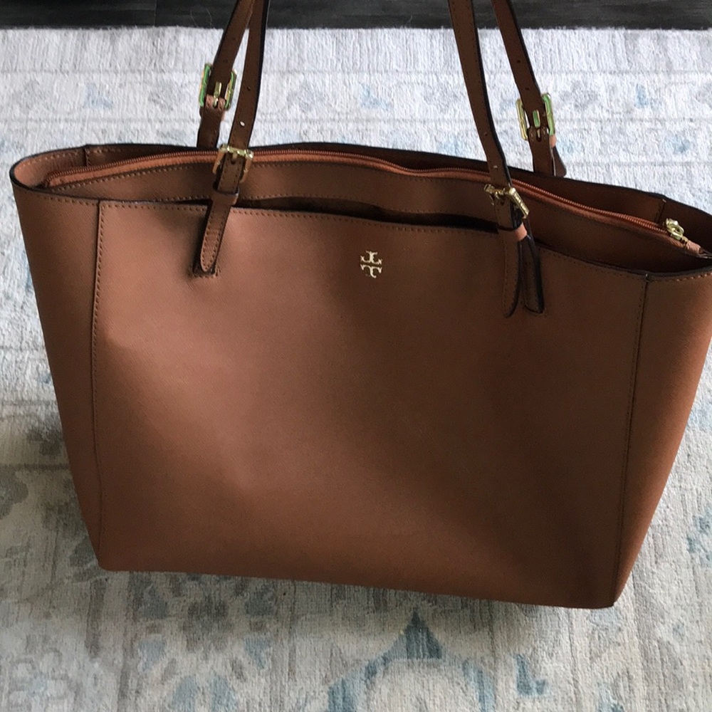 Tory Burch York Buckle Tote Caramel Brown